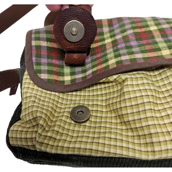 ASEISMANOS Crossbody Bag Plaid Corduroy Rectangle Handcrafted Made in Spain Cute - Picture 6 of 9